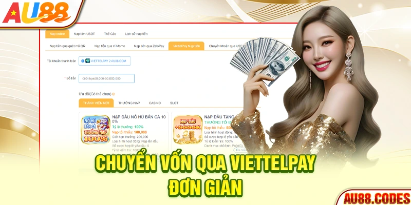 Chuyển vốn qua Viettelpay đơn giản